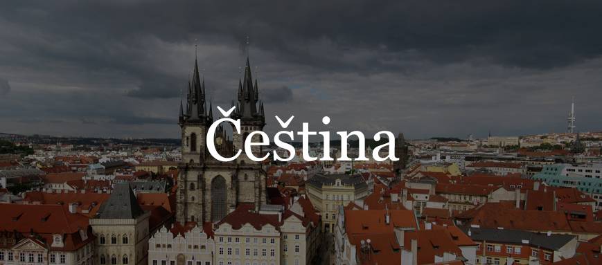 An arial photo of a Czech city, overlaid with Czech
